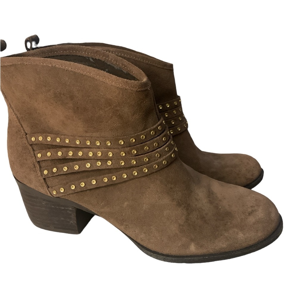 Jessica Simpson Clauds Mink Split Suede Studded Ankle Boots Size 9.5 M Ladies - Picture 2 of 4